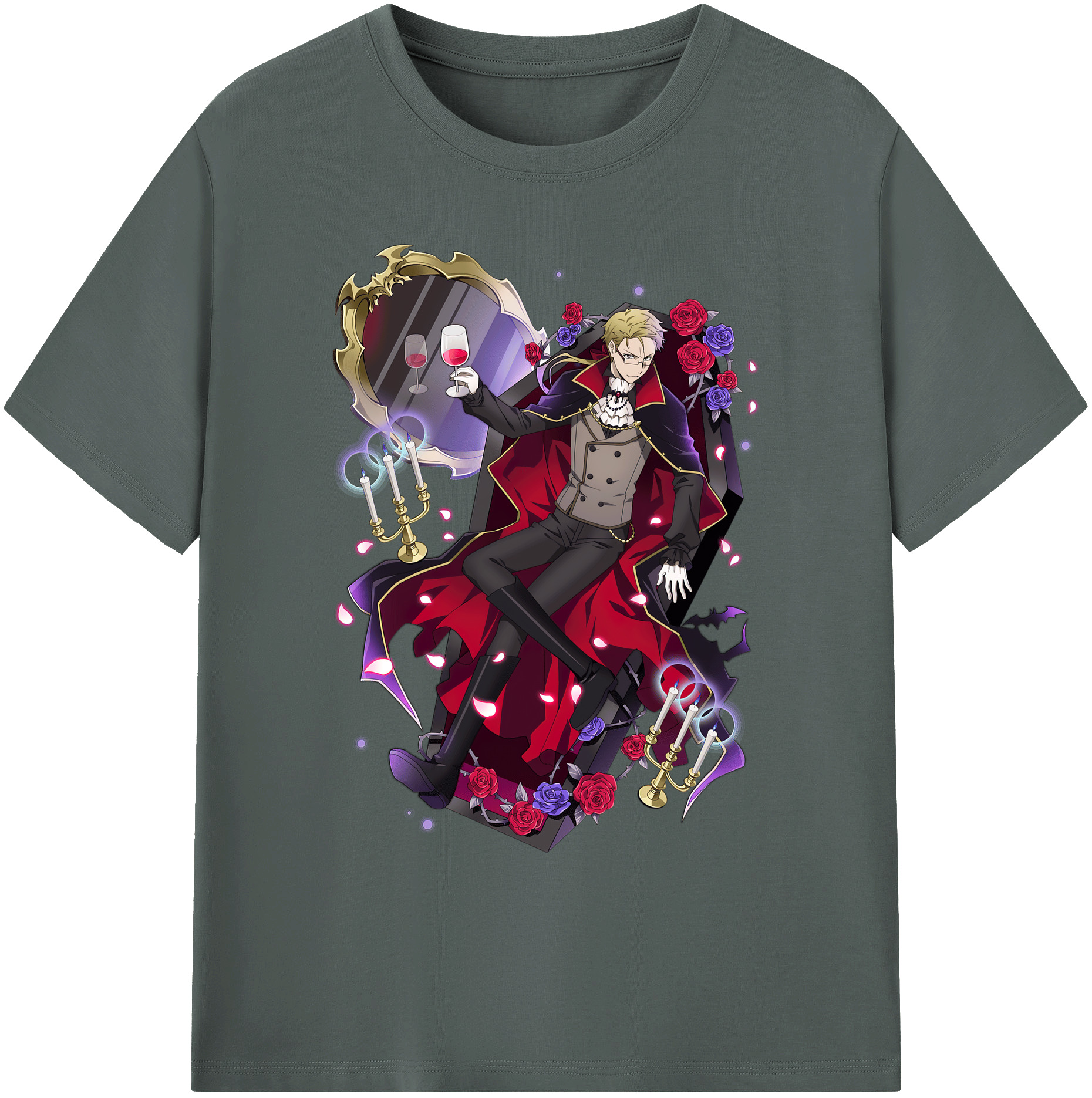 （画像用） 文豪ストレイドッグス Bungo Stray Dogs 綿100％ メンズ半袖Tシャツ｜肌触りやわらか＆通気性